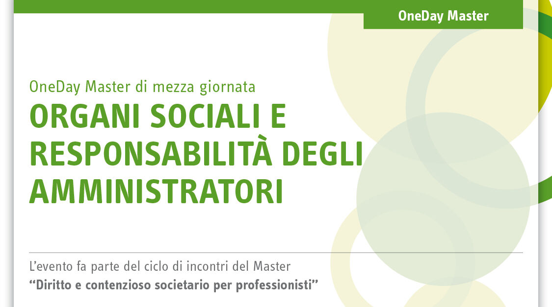 Immagine Organi sociali e responsabilità degli amministratori | Euroconference